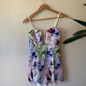 Floral Plunge Romper